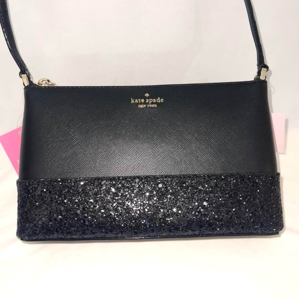 Kate Spade Black Glitter Shoulder Bag